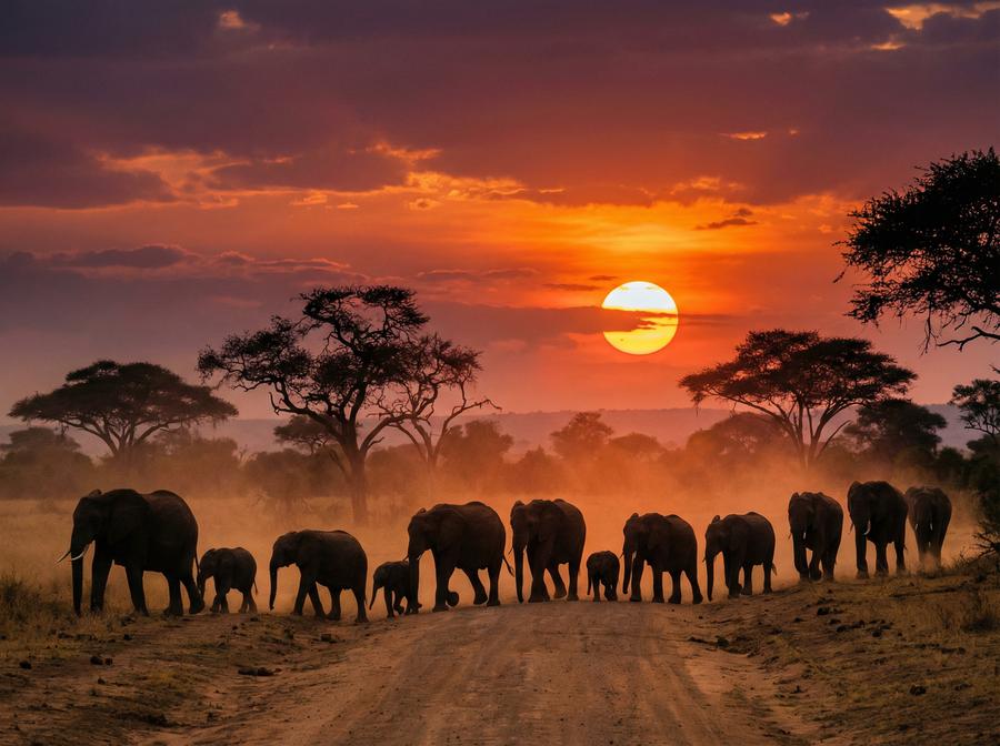 黑丝非洲野生动物视频 非洲象群迁徙视频教程